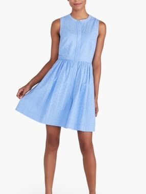 J. Crew Eyelit Blue Dress Size 6
